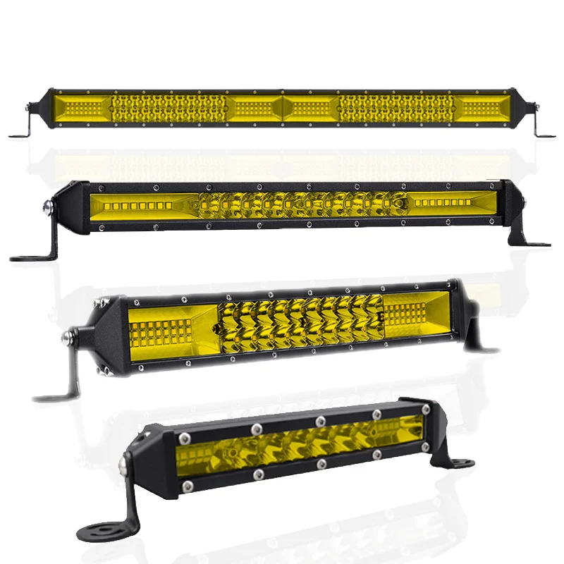 Однорядные тонкий светодиодный светильник бар для автомобиля 12V 24V рабочий Ledbar