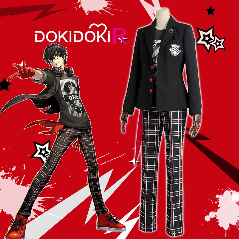 DokiDoki R Game Persona 5 косплей Akira Kurusu Джокер танцевальный костюм в звездном свете