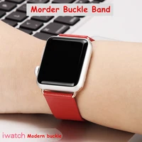 modern buckle for apple watch band 44mm 40mm 38mm 42mm luxury genuine leather watchabnd bracelet apple watch serie 6 se 5 4 3