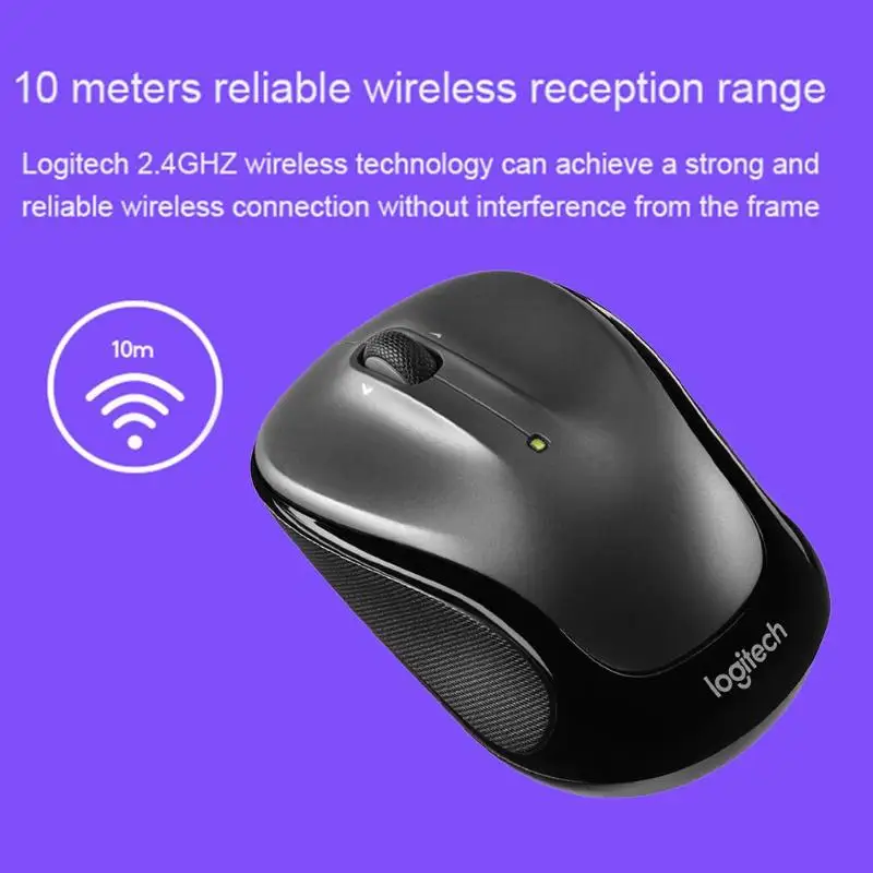 Беспроводная USB мышь с 3 кнопками 1000 dpi 2,4 GHz Unifying Receiver эргономичная оптическая мышь
