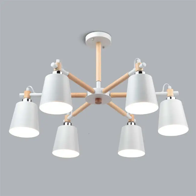 

Nordic Wooden Chandelier For Dining Room Cafe Bar hanging lamp