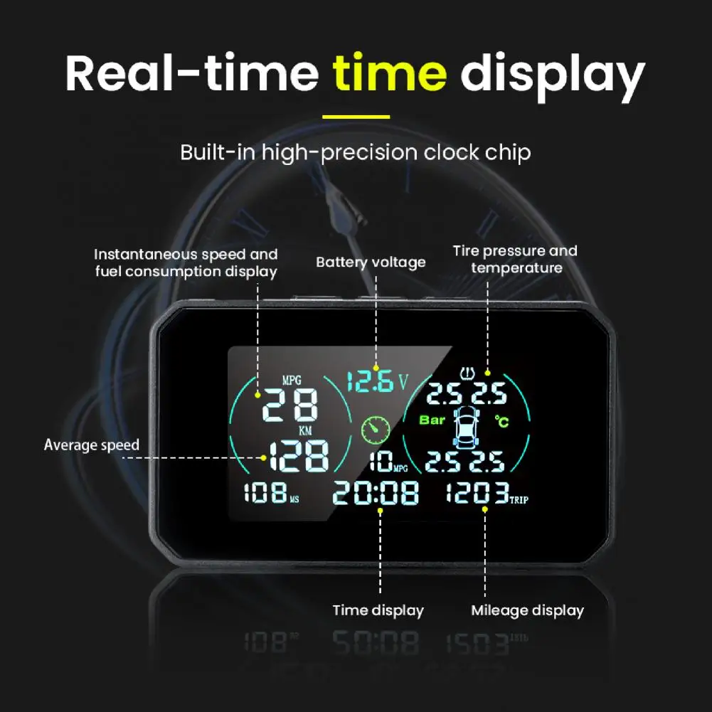 Система контроля давления в шинах HUD TMPS беспроводная система на солнечной