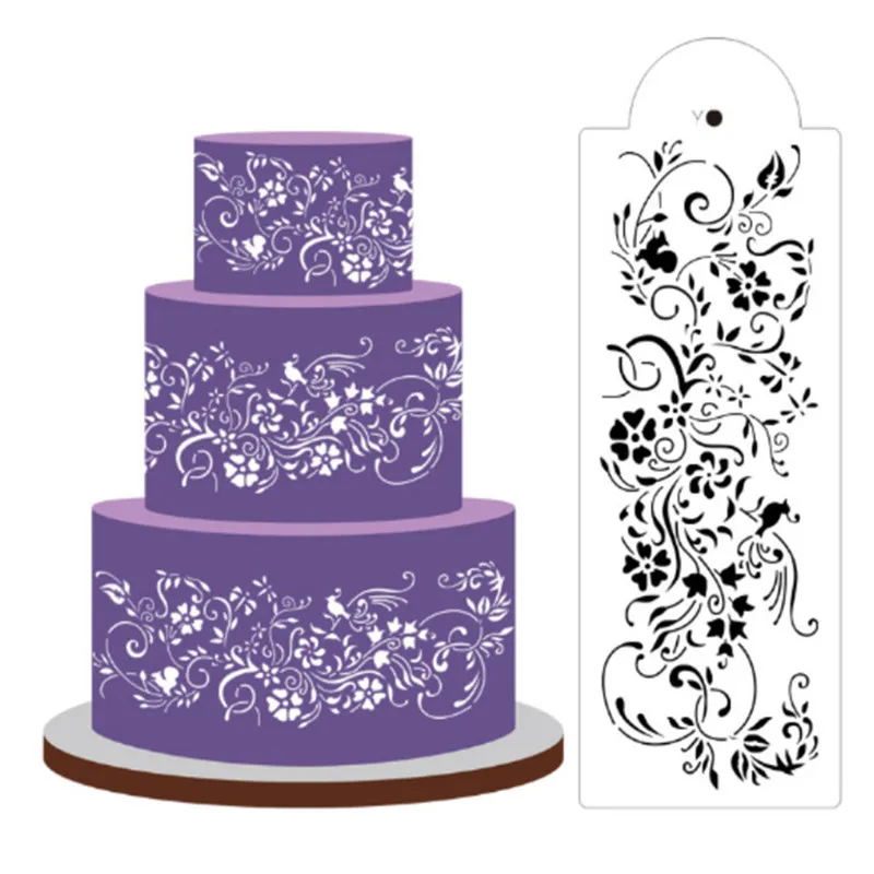 VOGVIGO полый цветок снежинка спрей форма для торта винтажный узор поверхность