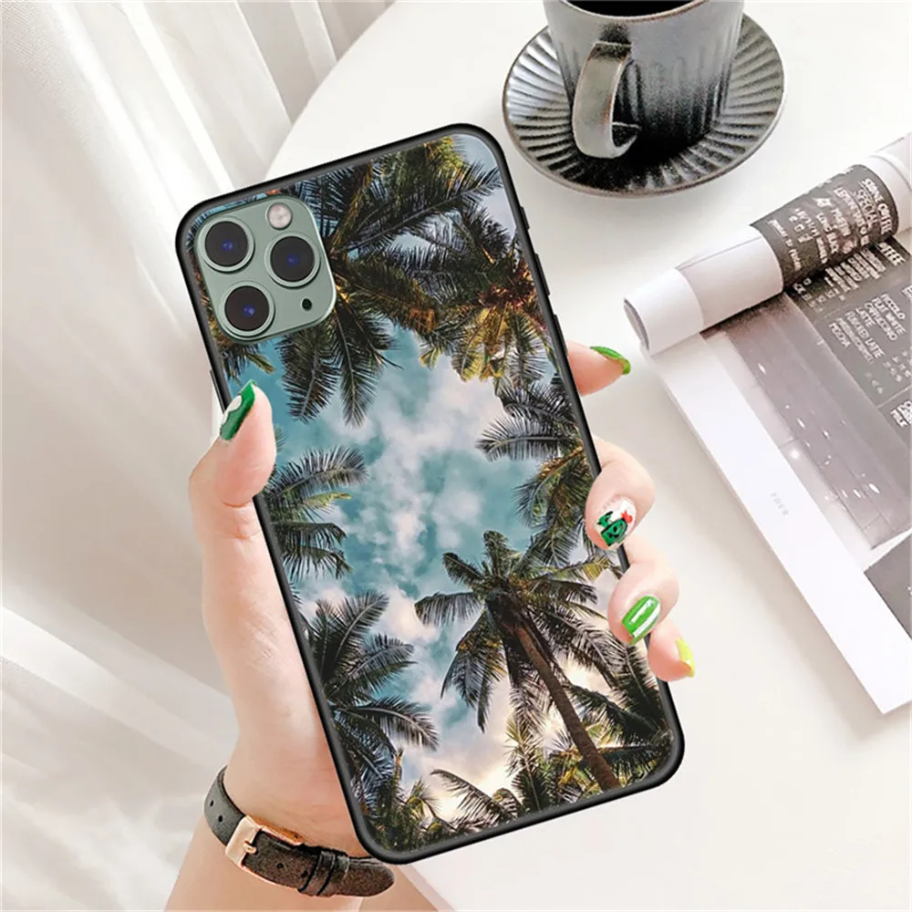 Чехол для Iphone 7Plus 11pro 11 XS Max 8Plus Se2 8 силиконовый чехол телефона с деревом