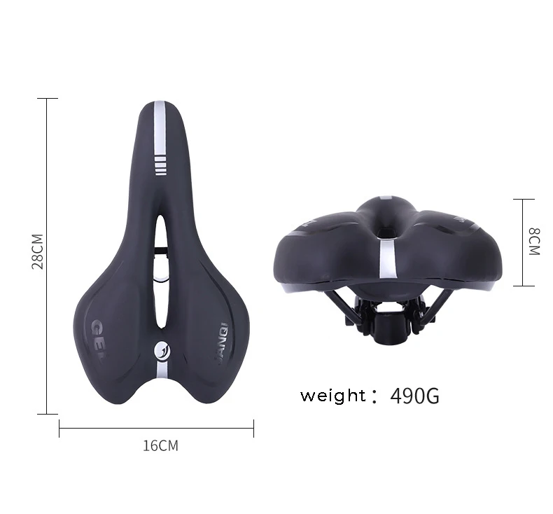 

Silicone Bike Saddle seat MTB Mountain Bike Comfort Extra cushion lining Ultra soft PU Leather Silicone Gel Surface Processing
