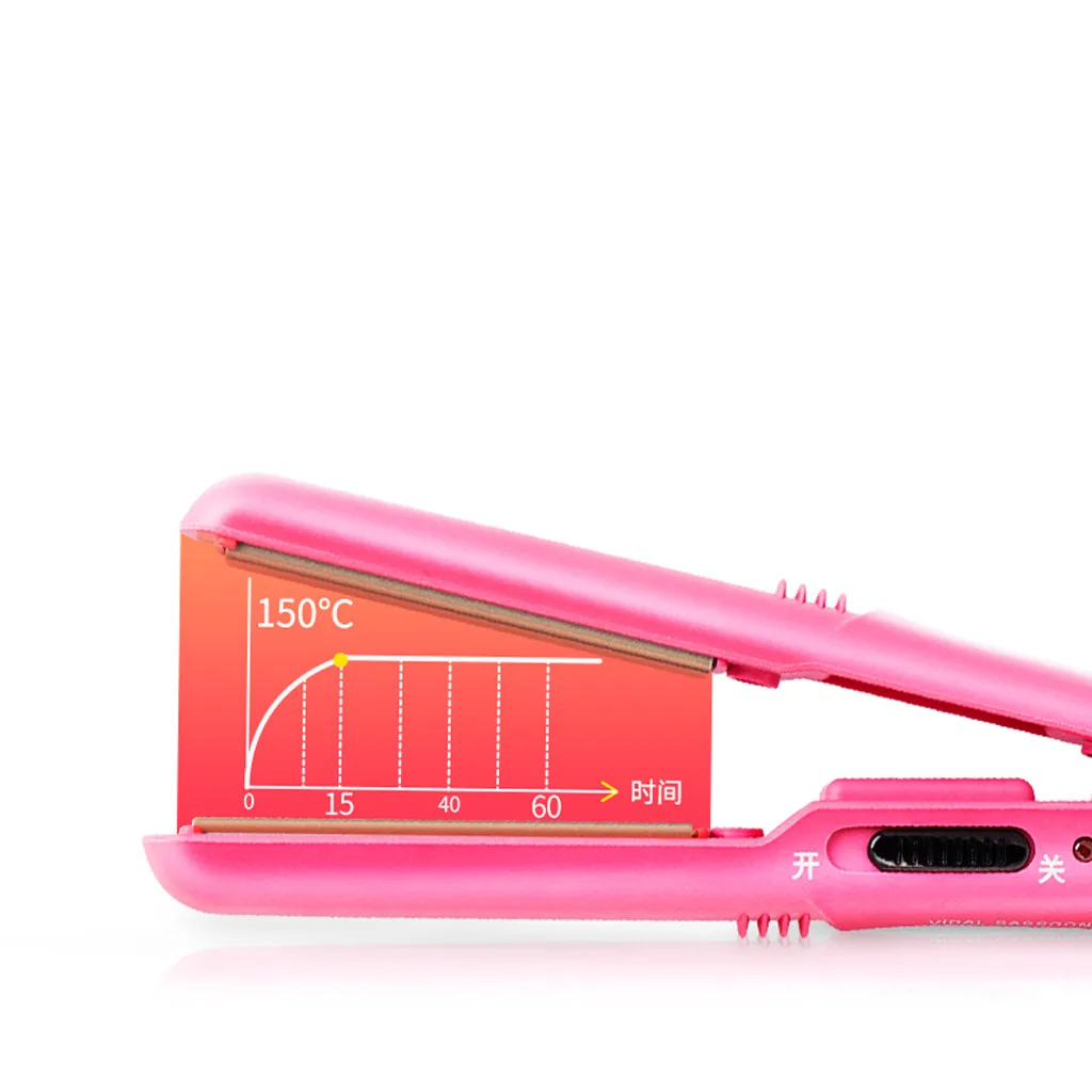 

Professional Hair Straightener Electric Hair Curler Flat Iron Heating Ceramic Mini Portable Straighting Iron Travel Curler# 1216