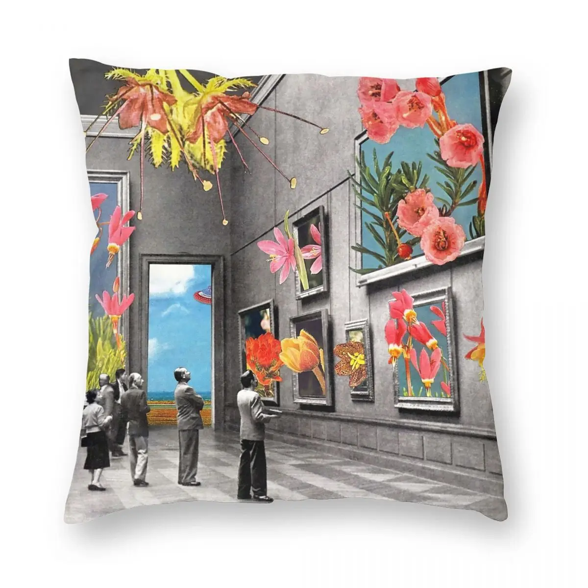 

Natural History Museum Square Pillowcase Polyester Linen Velvet Printed Zip Decor Pillow Case Home Cushion Cover