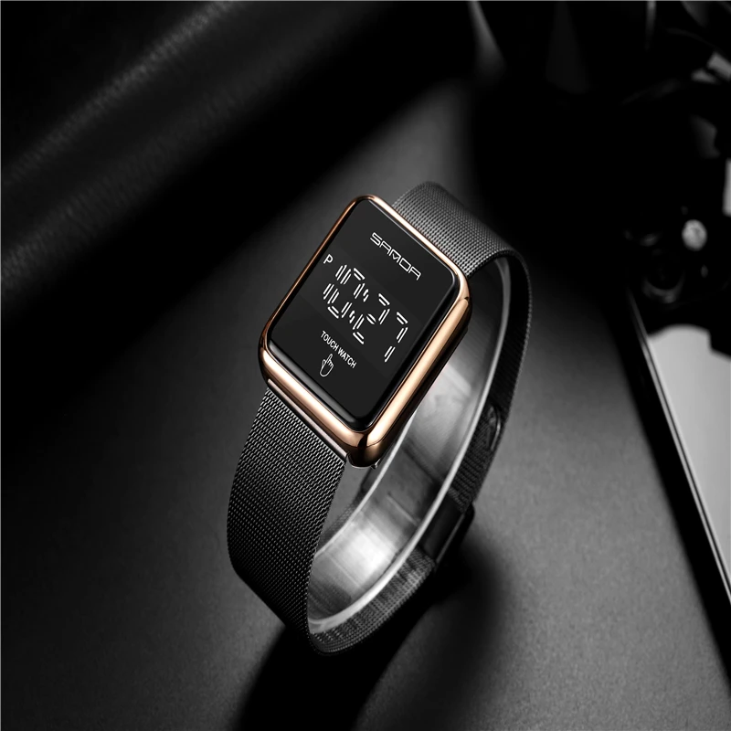 

Цифровые часы для мужчин, светодиодные водонепроницаемые электронные часы с сенсорным экраном, роскошные брендовые трендовые часы из нерж...