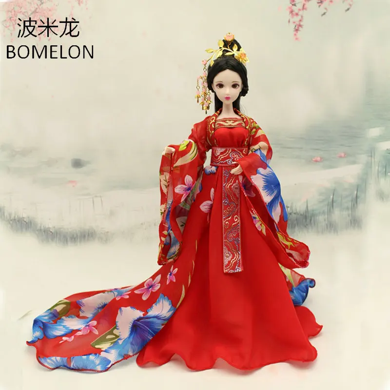 Ручная работа Bjd 1/6 Одежда для кукол Китайский древний костюм шифоновая девочек 30
