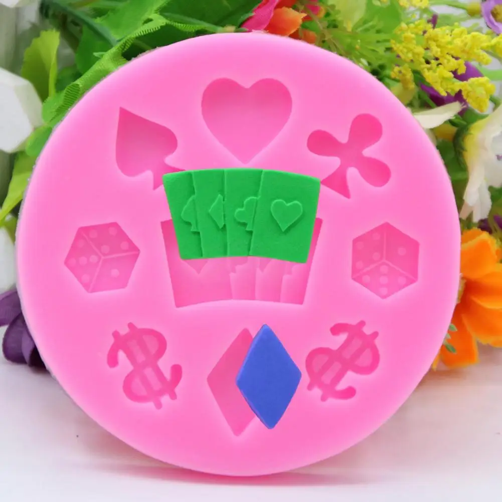 

Poker Style Epoxy Silicone Mould DIY Baking Resin Mold Cake Chocolate Decoration