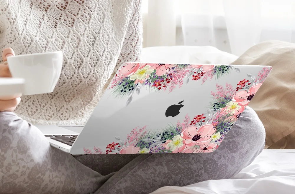 Жесткий чехол с цветочным рисунком и кристаллами для MacBook Air 11 12/air 13 A1932 retina 13 pro 13,3 15 16 touch bar A2141 чехол с цветами для ноутбука