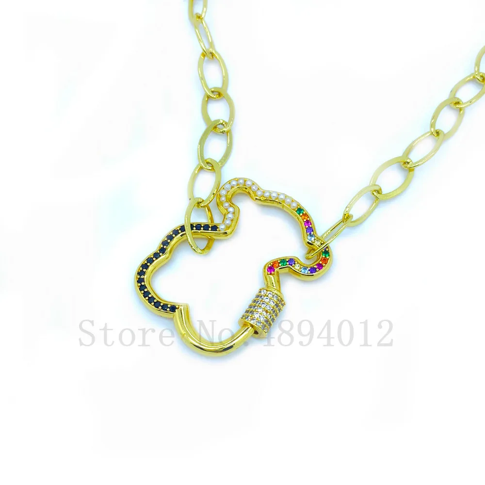 

2021 Fashion Couple Jewelry Pearl and Zircon Necklaces Women Charms Bear Shapes Pearl Choker SMG03-1-1