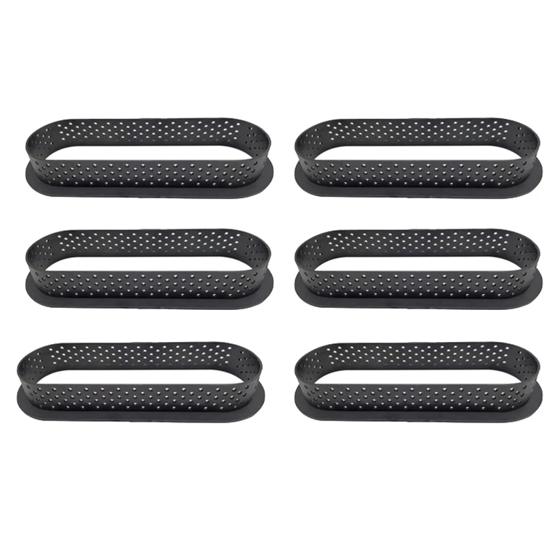 Яичный Тарт пирожное набор колец пластиковая перфорированная овальная форма