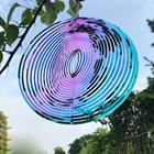 Вращающаяся ветряная Колокольчик из нержавеющей стали с 3D рисунком, подвесное украшение для улицы, сада