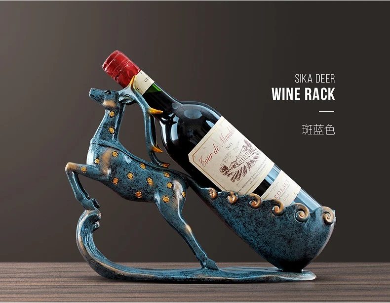 Красное вино ювелирное изделие в виде оленя семейный стиль винный шкаф