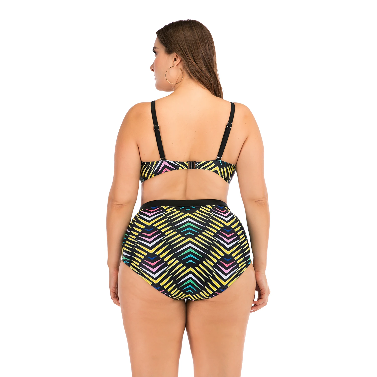 Женский купальный костюм из двух частей сексуальный купальник бикини большие