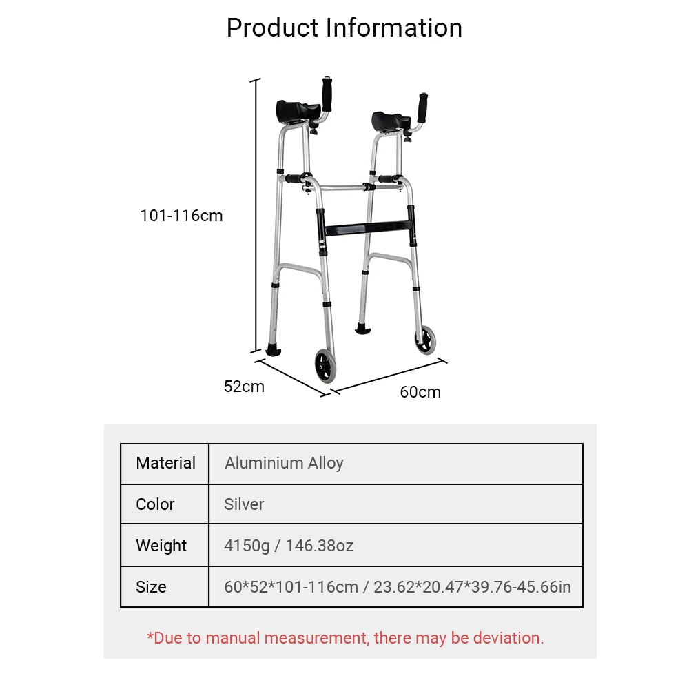 Фото Folding Walker 2 Wheels Rollator 5-in Fixed Padded Armrests Adjustable Height for Seniors Elderly Красота и здоровье Folding Walker 2 Wheels Rollator 5-in Fixed Padded Armrests Adjustable Height for Seniors Elderly Красота и здоровье