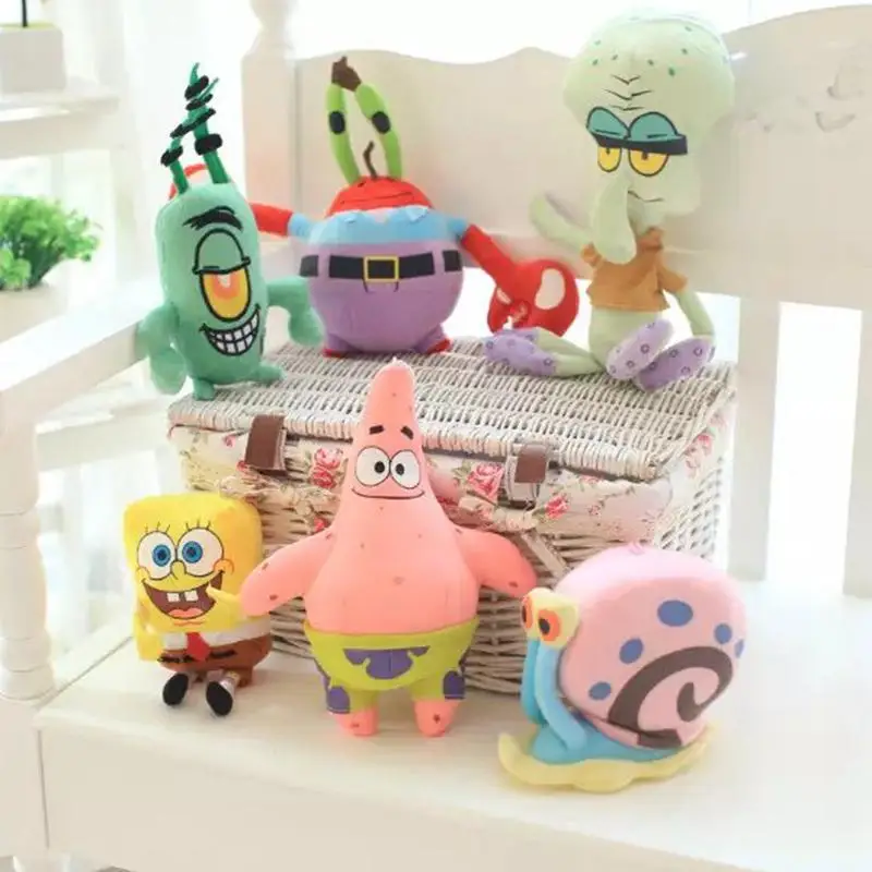 

Cartoon Spongebob Squarepants Patrick Star Kawaii Animal Plush Doll Stuffed Plush Cotton Cloth Doll Cartoon Soft Dolls Kids Toys