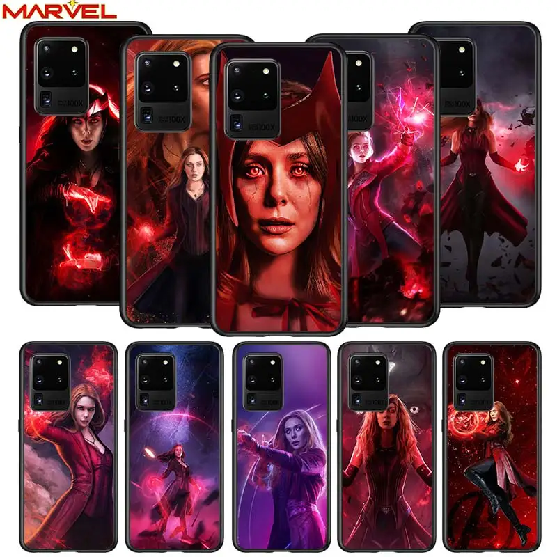 

Scarlet Witch Marvel for Samsung S20 FE Ultra Plus A91 A81 A71 A51 A41 A31 A21S A72 A52 A42 A02S Soft Black Phone Case