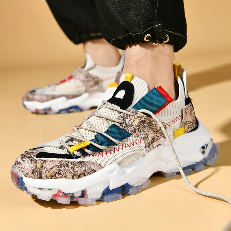 

Fashion Men's Sneaker 2021 Breathable Mesh Men Running Shoes Outdoor Man Sports Shoes Lace Up Jogging Athletic Big Size 10 11 12