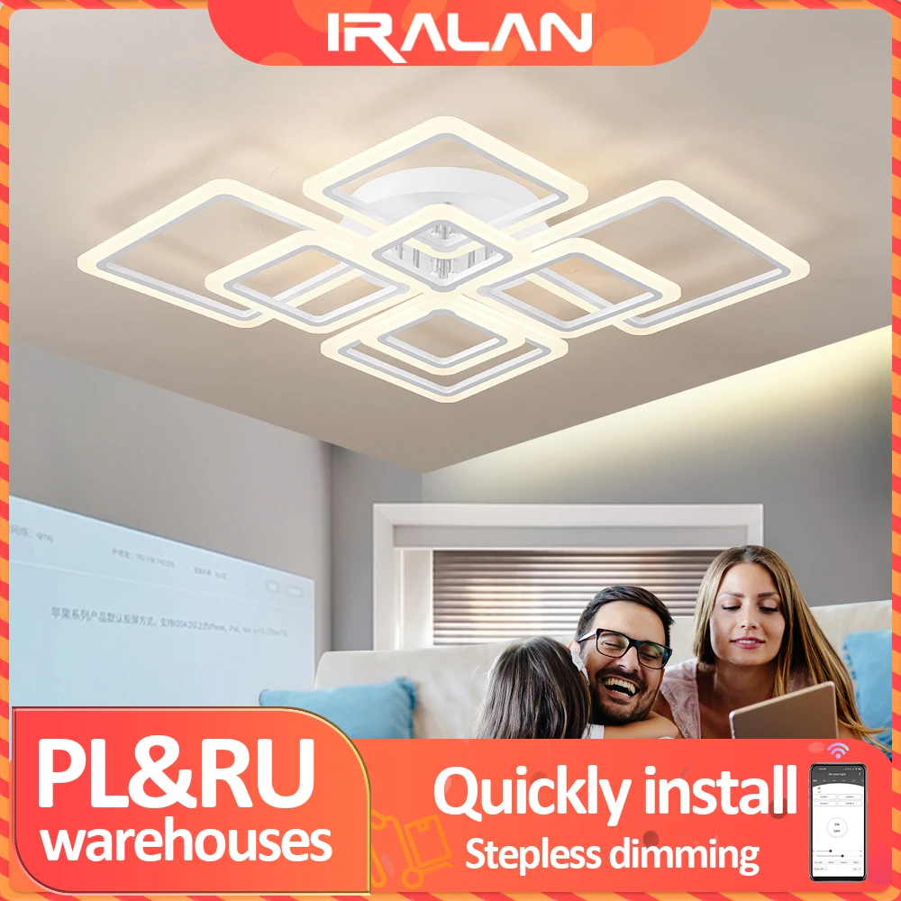 Современный светодиодный потолочный светильник с регулируемой яркостью и