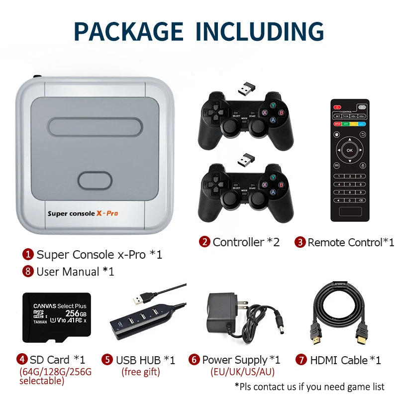 Супер консоль X Pro видео игровые консоли Мини ТВ Ретро игровой плеер с 2 4G
