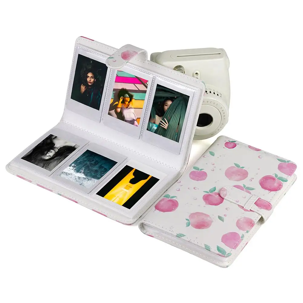 Мини 3 дюймов фотоальбом для хранения рамка 96 карманы имя держатель карт вставка