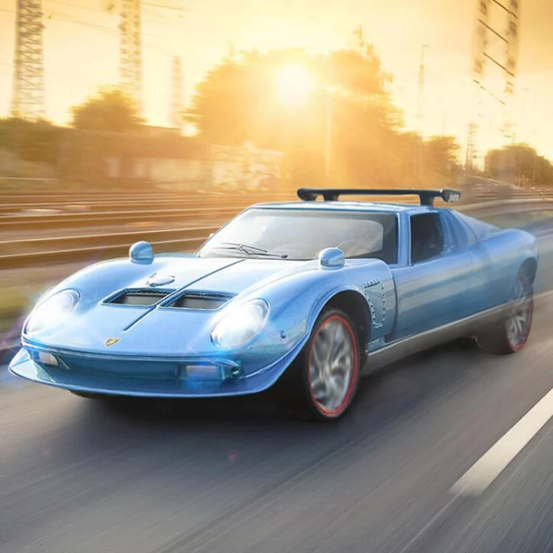 

Simulation Alloy Car Racing Model Children's Sound And Light Pull Back Door Toy Car Die-Casting Sports Car Toy Ornaments