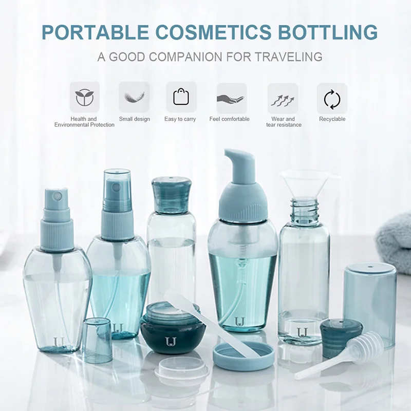 9 шт./компл. путешествия косметический пустой банка для пищевых продуктов макияжа