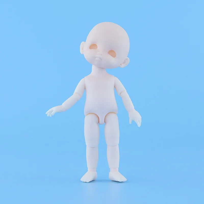 

13 Movable Jointed Dolls Body White Skin Turnable Neck for 16cm BJD Doll Girls Toys Ob11 Nude Body Fashion Gift
