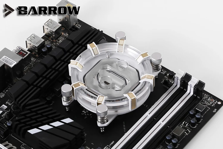 Barrow LTYKBA-ARK para AM4 / AM3 LRC RGB v2 Aurora, Enfriador de CPU de edición limitada de 0,4 MM, microrefrigerador, depósito de refrigeración de agua