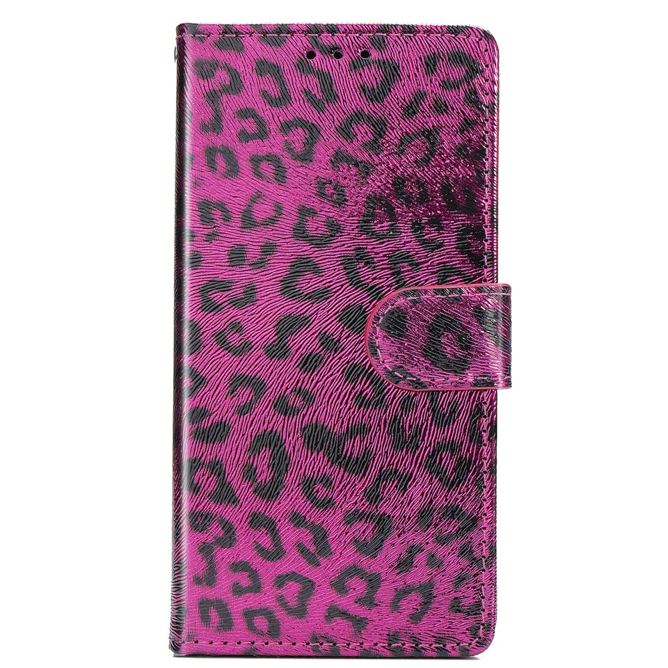 Крутой женский кожаный бумажник флип леопардовый чехол для Apple iPhone X XR coque XS max кошелек чехол 8 7 plus funda 6 6s plus 11 чехол - Цвет: Rose red
