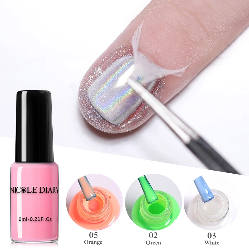 Жидкая лента NICOLE DIARY для снятия изоляции без запаха ухода за ногтями жидкий гель