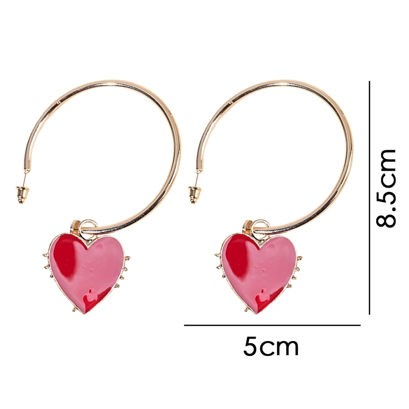 

2021 New Hot 1pair Bohemian Love C-shaped Earrings-Picture Color Long Earrings, Female Jewelry Gifts | Drop Earrings 8.5*5cm