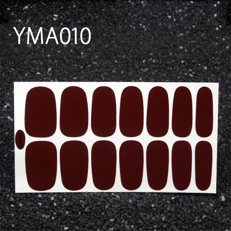 YMA010 Lamemoria 1 лист блестящие наклейки чистый Цвета аппарат для крепления на гвоздях и искусство переводные наклейки на ногти наклейки с окружающей средой маникюрные оптом - Цвет: YMA010