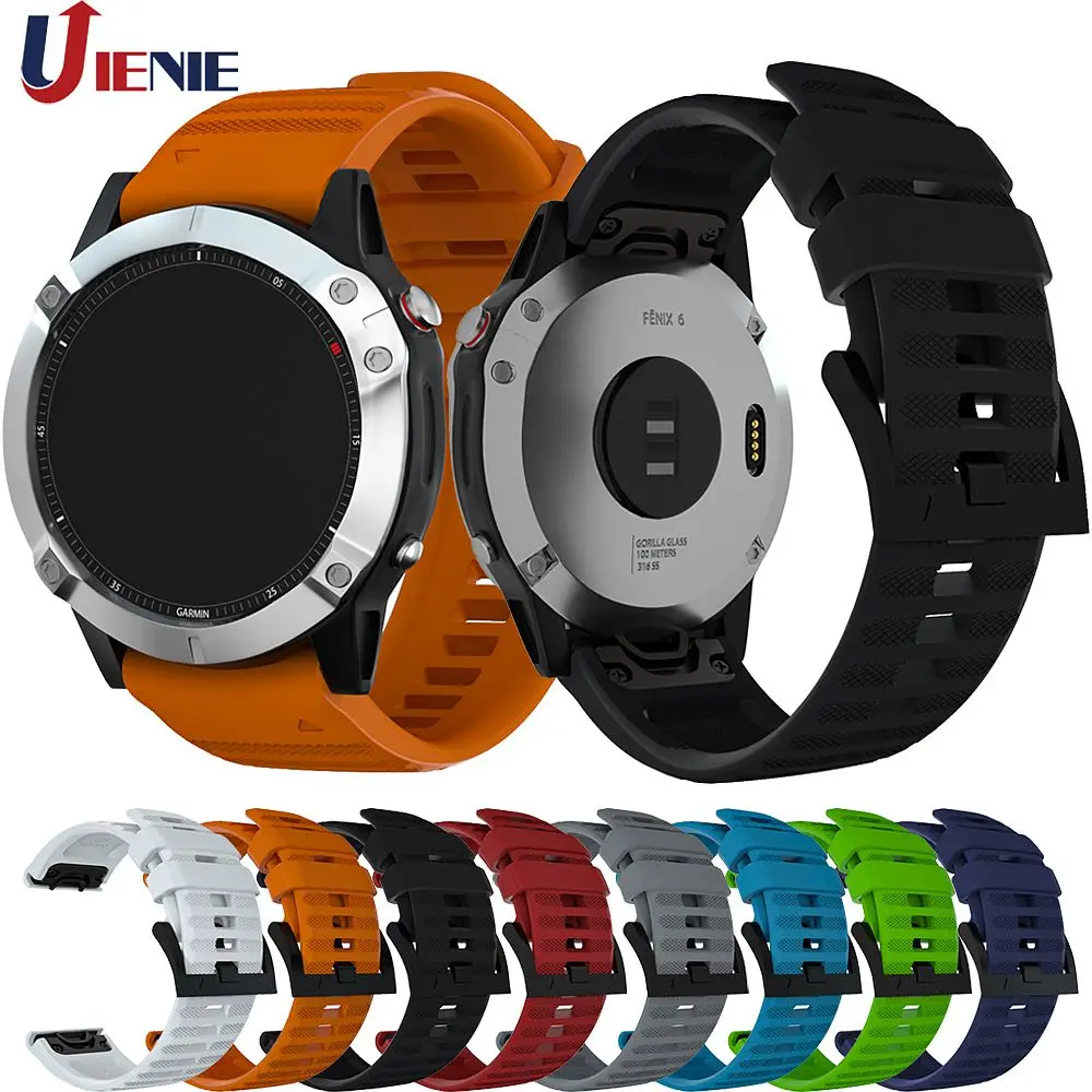 Ремешок силиконовый для смарт часов Garmin Fenix 6 /6Pro/5 Plus/подход S60 22 мм быстросъемный