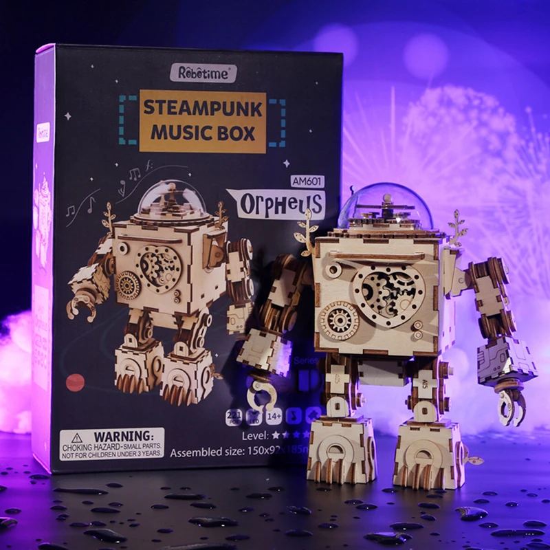 Robotime 5 видов вентилятор вращающийся Деревянный DIY стимпанк модель здания Наборы Ассамблеи игрушка в подарок для детей и взрослых AM601