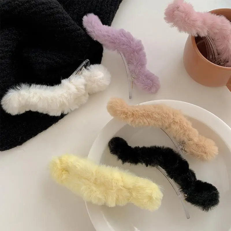 

Hair Clip Back Head Plush Catch Clip Large Hair Catch Hairpin Hair Clip Headdress Korea Net Red Shark Clip