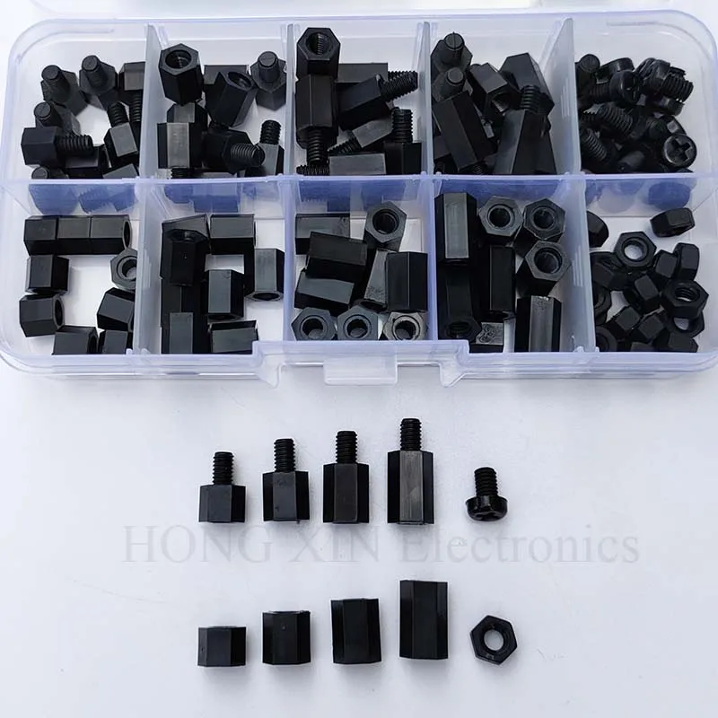 120 шт./кор. M4 Мужская Женская/Женская Стойка нейлоновая прокладка Шестигранная