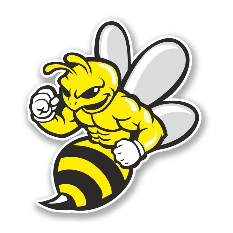 

16cmx14cm Funny bee Vinyl Car stickers Decals Motorcycle Accessories Car-Window Decorative Goods PVC
