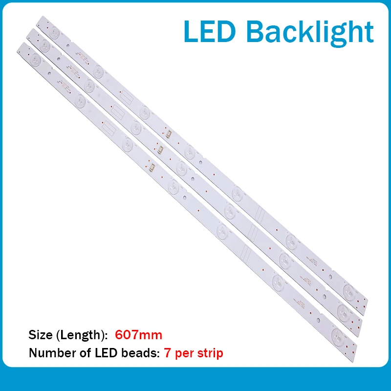 

New 15 PCS/set LED backlight strip 5800-W32001-3P00 05-20024A-04A for LC320DXJ-SFA2 32HX4003 7LED 607mm