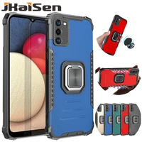 jkaisen shockproof ring phone case for samsung galaxy a02s magnetic armor bracket protective cover for samsung galaxy a03s