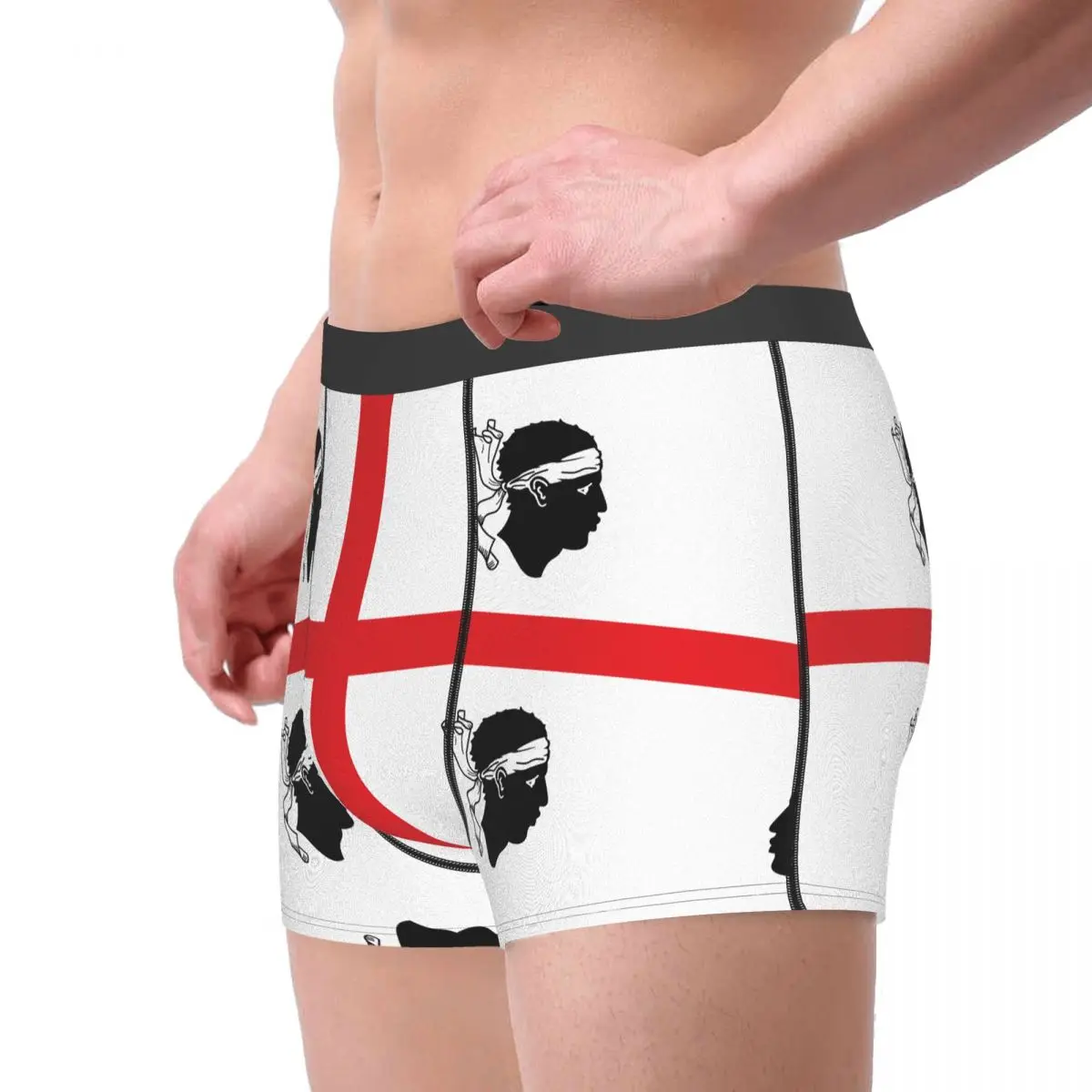 Flag Of Sardinia, Italy Men's Boxer Briefs regions of Italy Casual elastic pants for men
