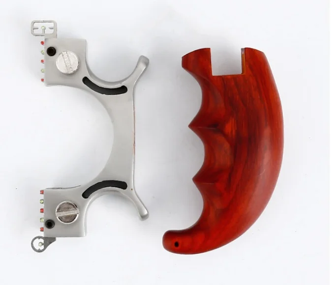 

Slingshot Hunting Stainless Steel Head Catapult Wooden Handle Shooting Slingshot Shooting Outdoor Game Flat Leather Slingshot