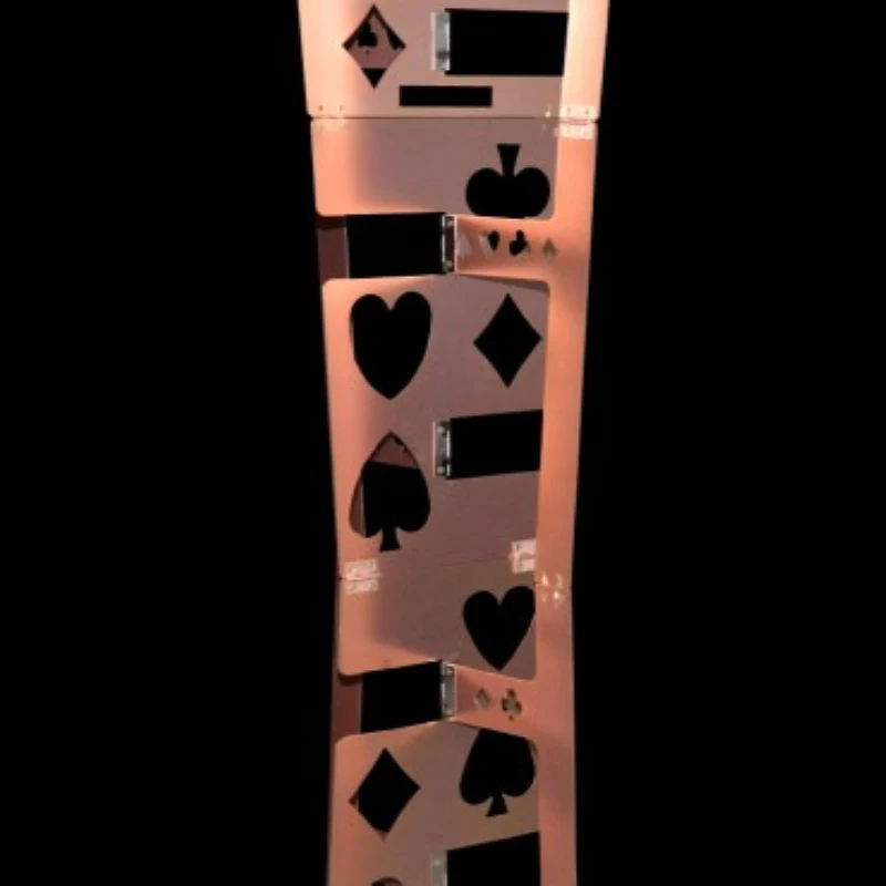 Алюминиевый сплав Волшебный складной стол медный цвет (покерный узор)-Волшебные