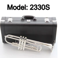 music fancier club bb trumpet 2330s silver plated music instruments profesional trumpets student included case mouthpiece