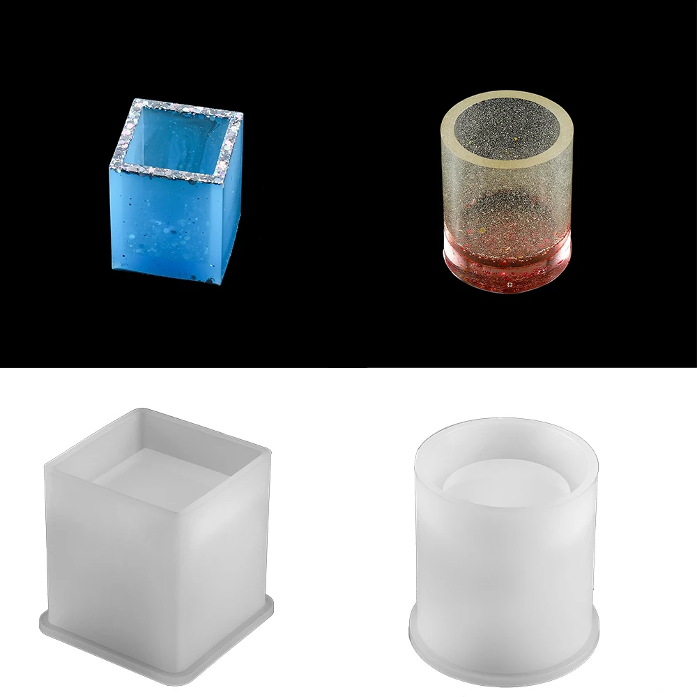 

1 Pcs Cylindrical Storage Pen Holder Epoxy Resin Mould Crystal Silicone Moulds Hand Crafts DIY Jewelry Making Accessories