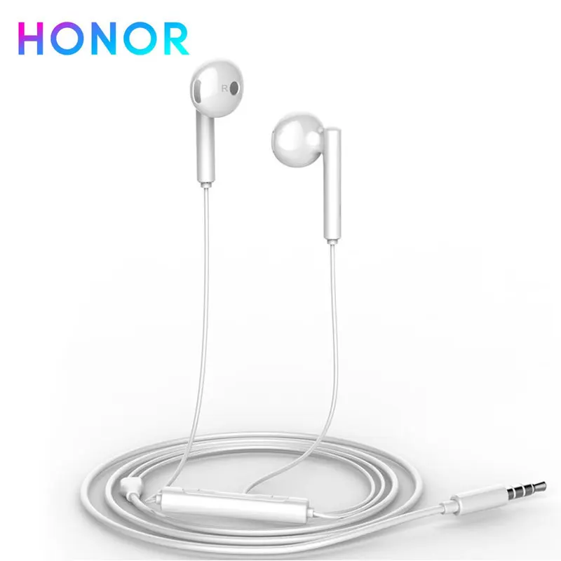 Honor наушники в ухо вкладыши Проводные 3 5 мм Голосовое управление с микрофоном для