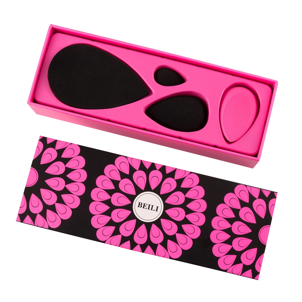 BEILI розовые кисти для макияжа с розовыми розами кисть из козьего волоса