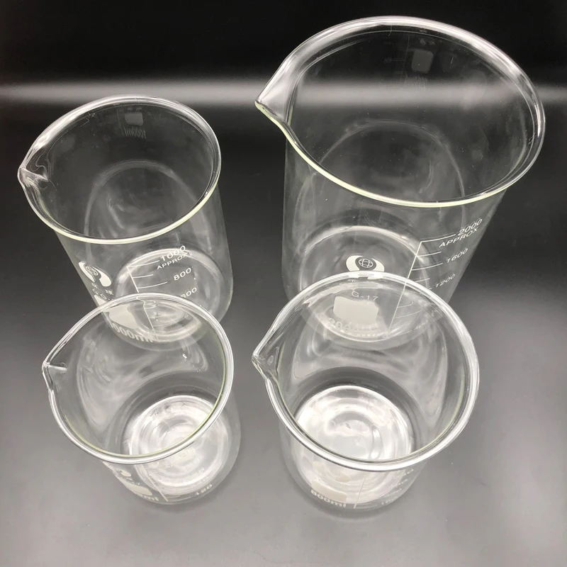 

600-2000mL Lab Glass Beaker Laboratory Borosilicate 3.3 The Kitchen Measuring Cup